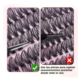 Kit De Extensiones De Pestanas 720pcs C/pegamento Capacidad