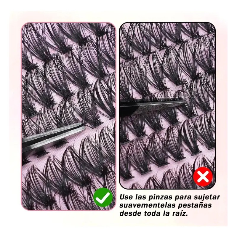 Kit De Extensiones De Pestanas 720pcs C/pegamento Capacidad