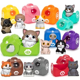 Learning Toys for Toddlers 1 2 3 Year Old Toddlers, 20Pcs Kitten Finger Puppets for Kids, Montessori Counting, Matching & Sorting Toy, Christmas Birthday Gifts for Baby Boys Girls Age 12-18 Months