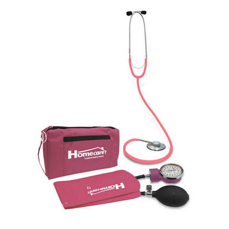 Homecare Kit Baumanómetro con Estetoscopio Simplex Rosa 100 Preciso con