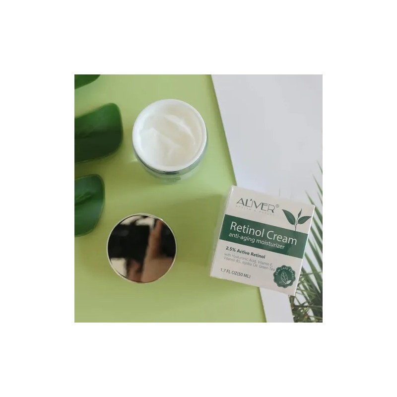 Crema Retinol Aliver 50ml Antiedad Noche Hipoalergénica Para Rostro
