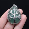 LE SKY 6 Pcs Natural Stone Pendants Waterdrop Shape Quartz