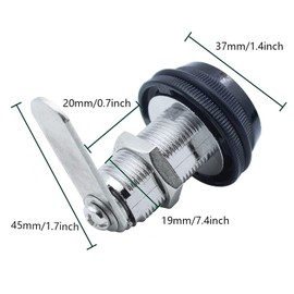 WTpin Set of 2 Digit Code Mailbox Lock, 3 Digital Combination Lock, Drawer Lock, Zinc Alloy, Combination Cam Lock, Protect the Security of File Properties (20 mm)