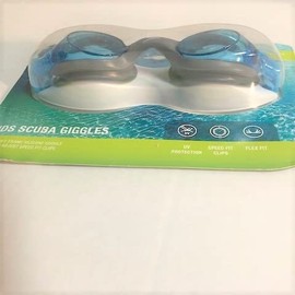 Speedo Scuba Kids Swimming Goggles - Grey/Celeste