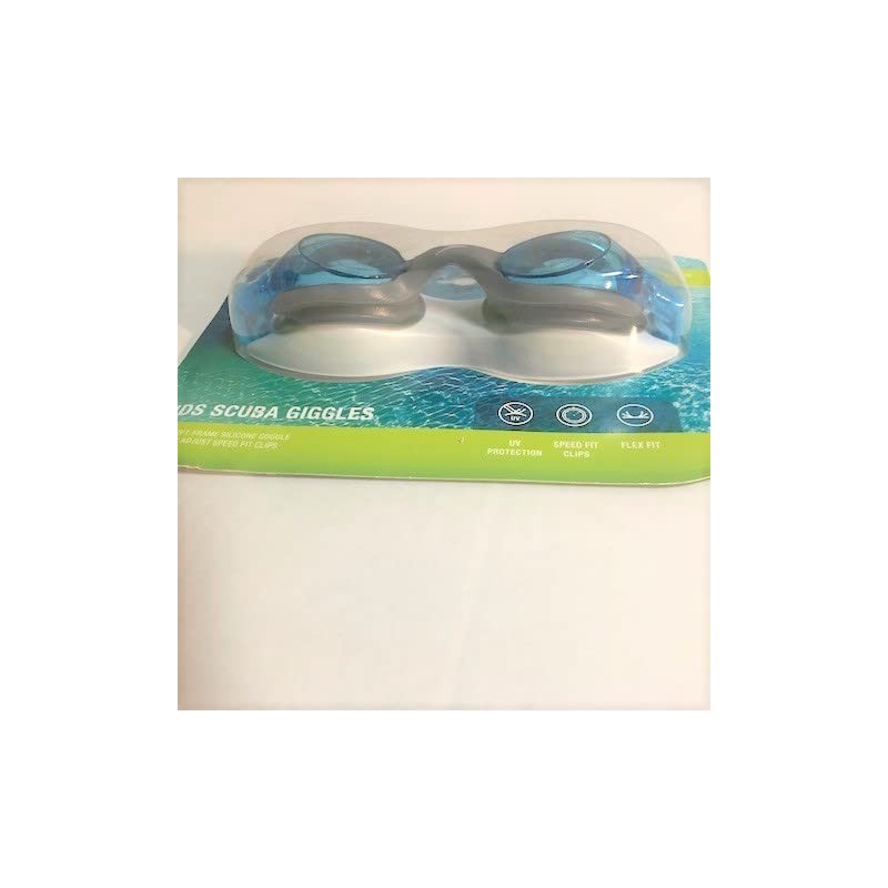 Speedo Scuba Kids Swimming Goggles - Grey/Celeste