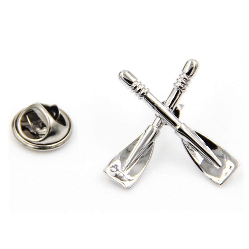Paddles Oars Crew Rowing Brooch Lapel Pin