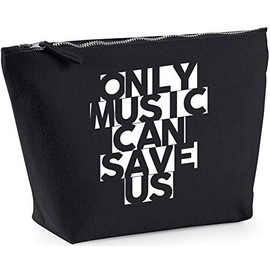 Hippowarehouse Only music can save us printed make up cosmetic wash bag 18x19x9cm