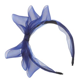 FRCOLOR Elegant Gauze Bow Headband for Women Three Knotted Hair Wrap with Oversized Bow for Daily Wear Romantic Dates Festive Gatherings Secure Fit Headwear