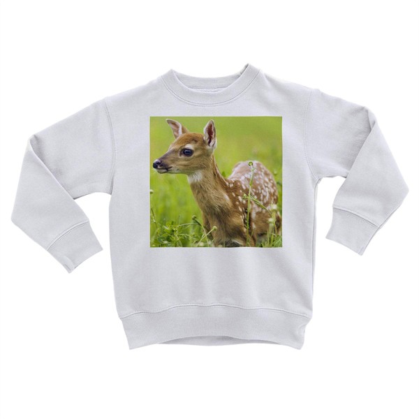 Sweatshirt Enfant Faon Biche Bebe Animal Photo Nature Vie Sauvage Mignon