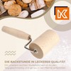 KADAX Cylindrical Rolling Pin with Handle, Pizza Roller, Corner Roller,