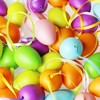 Kamaca Pack of 96 Colourful Easter Eggs Plastic with Ribbon