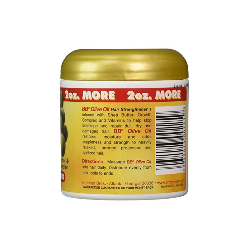 Bronner Brothers Olive Oil Hair Strengthener, 6 Ounce