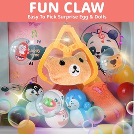 JONRRYIN Claw Machine for Kids, Mini Claw Machine Arcade Claw Game Machine with Sound Music Lighting,Mini Vending Machine Party Birthday Christmas Toys Gifts for Kids, Girls, Boys (Pink)