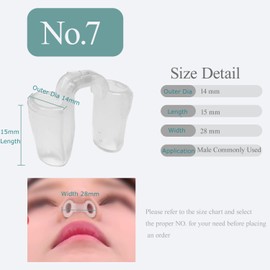 Nostril Retainer - Nose Internal Support Protector for Brace Fracture, Rhinoplasty Septoplasty, ENT, Orthopedic Immobilization (NO.7, OD:14mm)