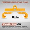 KITUYOTO Upgraded Vertical Drum Clamp, 1100LBS Barrel Drum Lifting Clamp