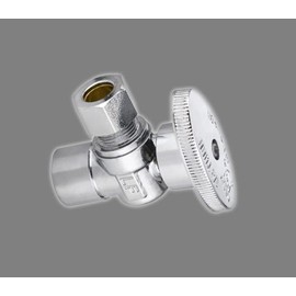 5 PCS 1/2" Sweat X 3/8" OD 1/4TURN COMPRESSION ANGLE STOP VALVE , HQ