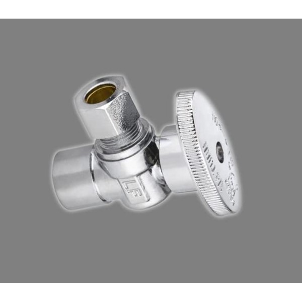 5 PCS 1/2" Sweat X 3/8" OD 1/4TURN COMPRESSION ANGLE