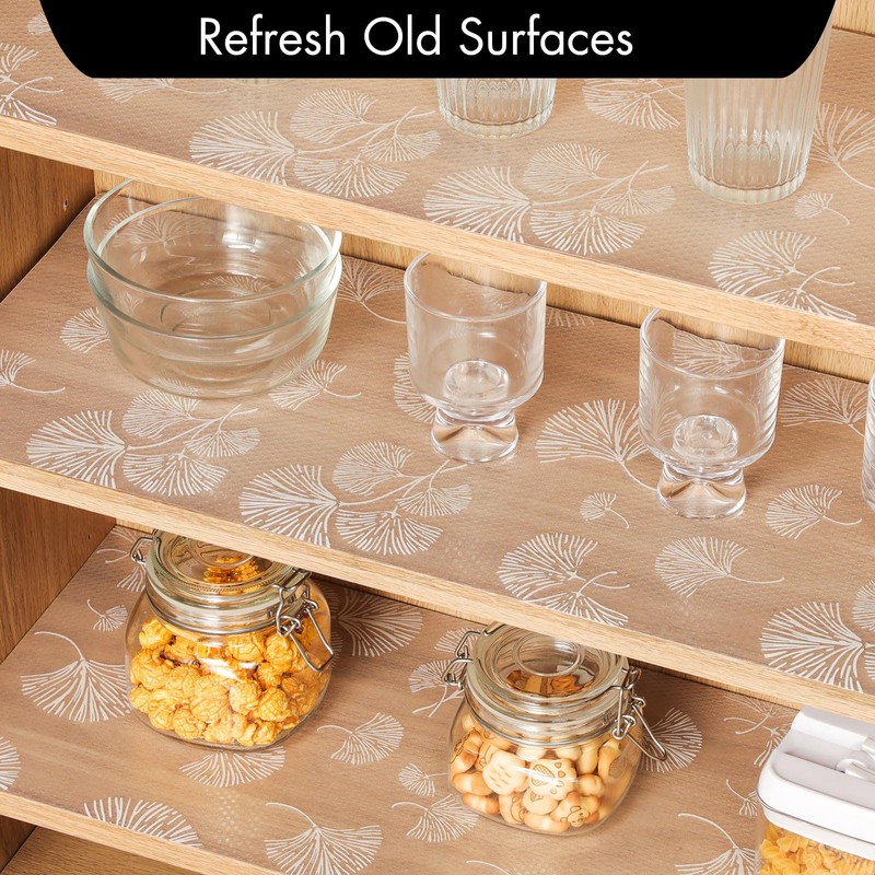 Cooyes Shelf Liner, Non Adhesive Drawer and Cabinet Liner, EVA