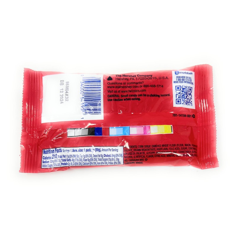 Twizzlers Cherry Bunnies Gummy Candy 2.1oz - 3 bags