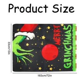 Rumyve Christmas Table Runner,Christmas Elf Party Decor Merry Christmas Table Runner for Xmas Holiday Home Kitchen Table Decorations(Stlye A)