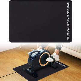 Non-Slip Workout Mat for Under Desk Elliptical, Exercise Mat for Ellipse Leg Exerciser Machine, Elliptical Mat for Electric Seated Foot Pedal Exerciser, Stability and Floor Protection