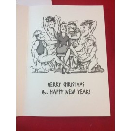 Naughty Greeting Card Funny Humor Sarcastic Joke Merry Christmas Happy New Year