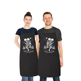 Matching Couples Aprons Set, From Our First Kiss, Till Our Last Breath Aprons, Mr and Mrs, Couples Apron Set, Wedding Gift (2 aprons) (Royal)