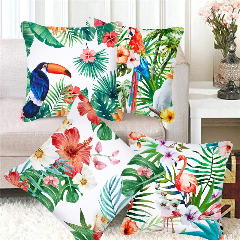 Home Decorative Throw Pillow Covers - Set of 4 Soft