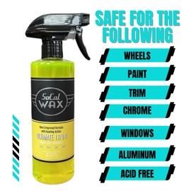Socal Wax WHEEL CLEANER - ULTIMATE IRON, car wheel cleaner, suv wheel cleaner, wheel cleaning solution, brake dust remover