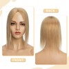 Hairro 100% Real Human Hair Toppers for Women No Bang,