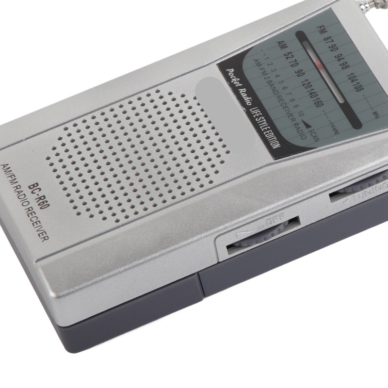 Mini AM FM Radio Manual Operation Easy Adjustment Memory Function