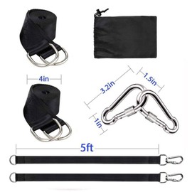 TopHomer Tree Swing Straps Kit Adjustable Hammock Straps with Carabiner Holds to 1100lbs for Family Park and Camping 150 cm