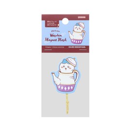 Sunstar Stationery Chiikawa Wooden Magnetic Hook Hachiware 766843 Wonder Tea Time Vol. 11 X LINE Stamp, Small and Cute Guy, Nagano, Wonder Tea Time, Sunstar Stationery