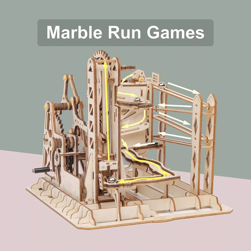 Rolife ROKR Roller Coaster Lift Coaster DIY 3D Wooden Puzzle