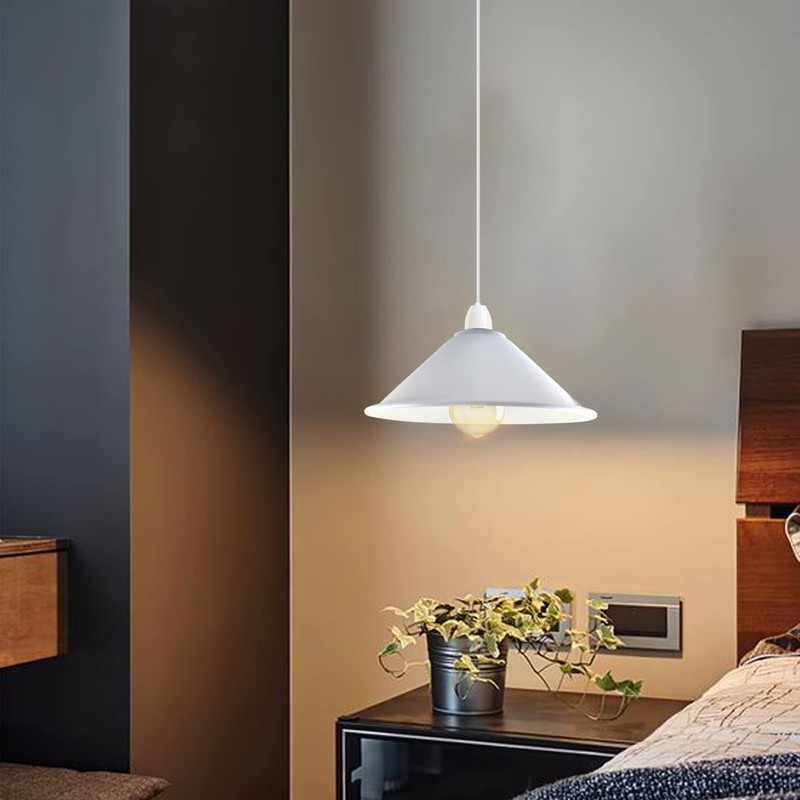 LEDSone Modern Industrial Metal Easy Fit Cone Shape Pendant Ceiling