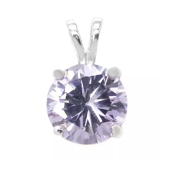 Sophie's Gems 1.25 ct.Lab-Created Alexandrite Solitaire Pendant Necklace in Sterling