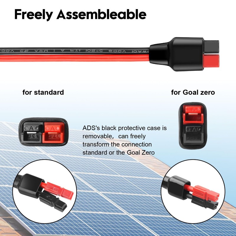 PAEKQ Anderson to DC 8mm Female Adapter Cable 1 to