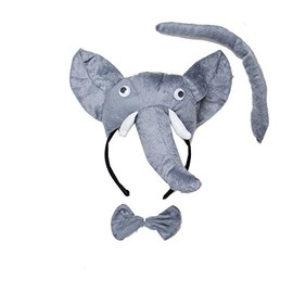 Kirei Sui Elephant 3D Headband Bowtie Tail 3pcs Costume