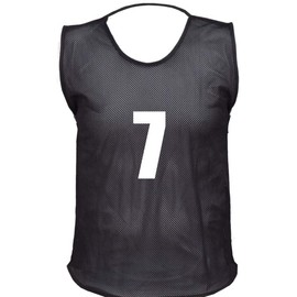 15 MESH BIBS FOOTBALL TRAINING SPORTS BIBS NUMBERED (1-15 OR number of your choice) Front/Back OR Front & Back (Black (Front Only), Small Boys (U 8's))