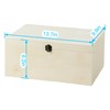 Xhqsulsclac 2 Pack Large Unfinished Wooden Box with Locking Clasp