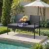 Greesum Patio Conversation Set Outdoor Wicker Furniture Sets with Soft