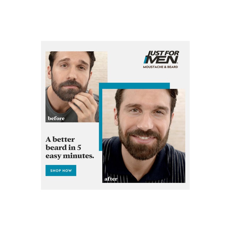 Just For Men Moustache & Beard Brush-In Colour Gel M-25