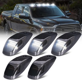 SHINEFIT LED White Cab Roof Clearance Lights Replacement for 2019 2020 2021 2022 2023 2024 Ram 2500 3500 4500 5500 Smoked Cab lights for Ram Trucks