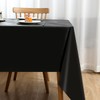 Jepeux 2 Packaging Black Plastic Tablecloth, 54 inch x108 inch