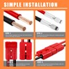 Zhushan 4PCS 1/0 AWG 175A Battery Quick Connect/Disconnect Plugs (Red),