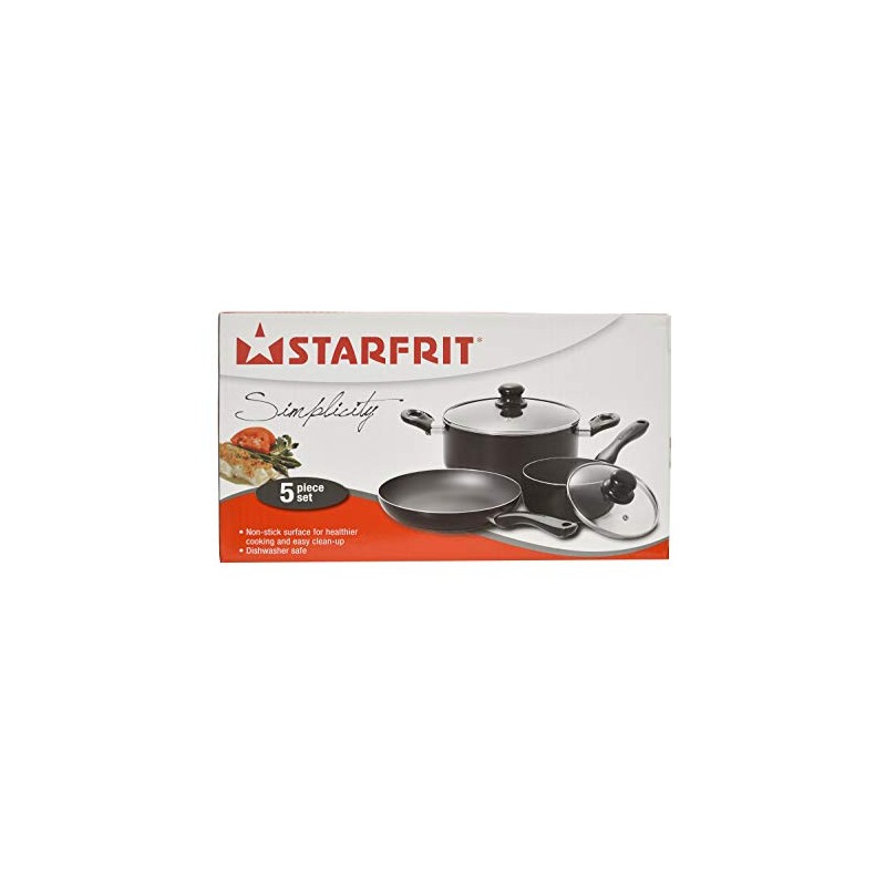 Starfrit Simplicity 5PC Cookware Set - Durable Stainless Steel -