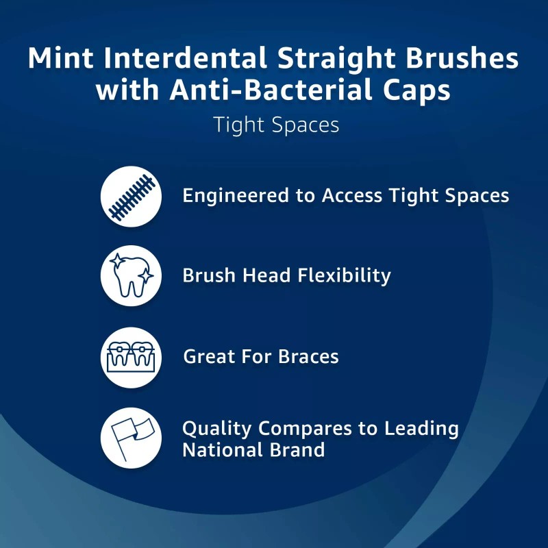EQUATE 2 Pack of Equate Interdental Brushes for Tight Spaces