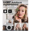 64MP 5K Digital Camera for Photography & YouTube Vlogging -