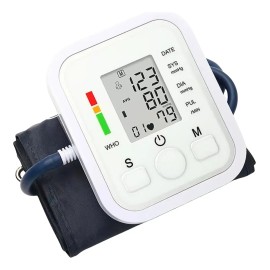 Baumanómetro Digital De Brazo Medidor Presión Arterial Pulso Color Blanco