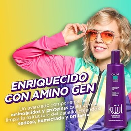 KL - Color Me Shampoo Matizante 300 ml, para Cabellos Canos, Rubios o Decolorados, Aporta Brillo y Conserva el Color Deseado, con Amino Gen, Nutre y  